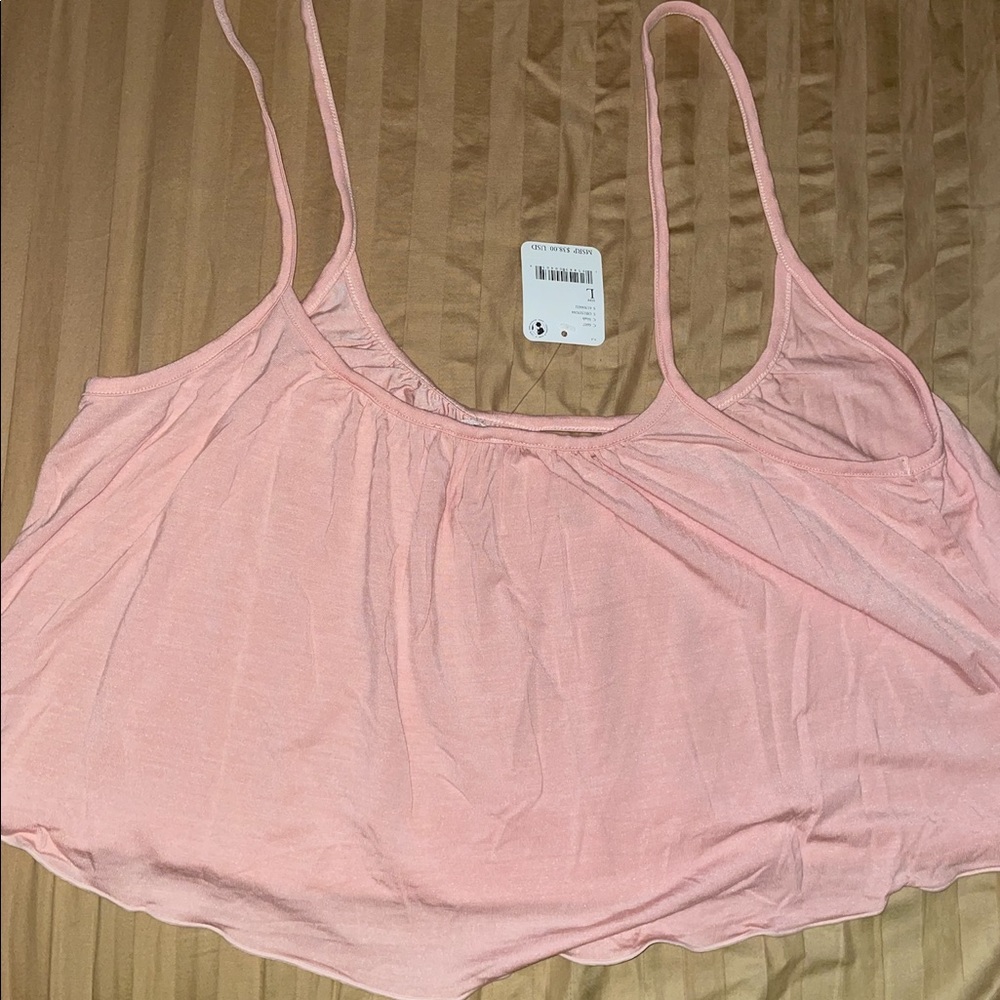 NWT Intimately Free People Blush Pink Cami Camisole Keyhole Tank Top - Picture 2 of 3